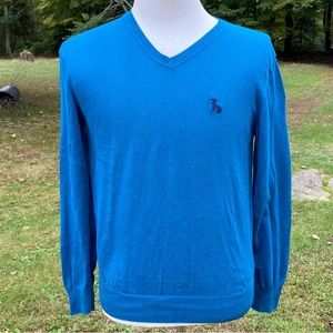 BLADE + BLUE SWEATER V-NECK BLUE COTTON LONG SLEEVE SIZE M San Francisco